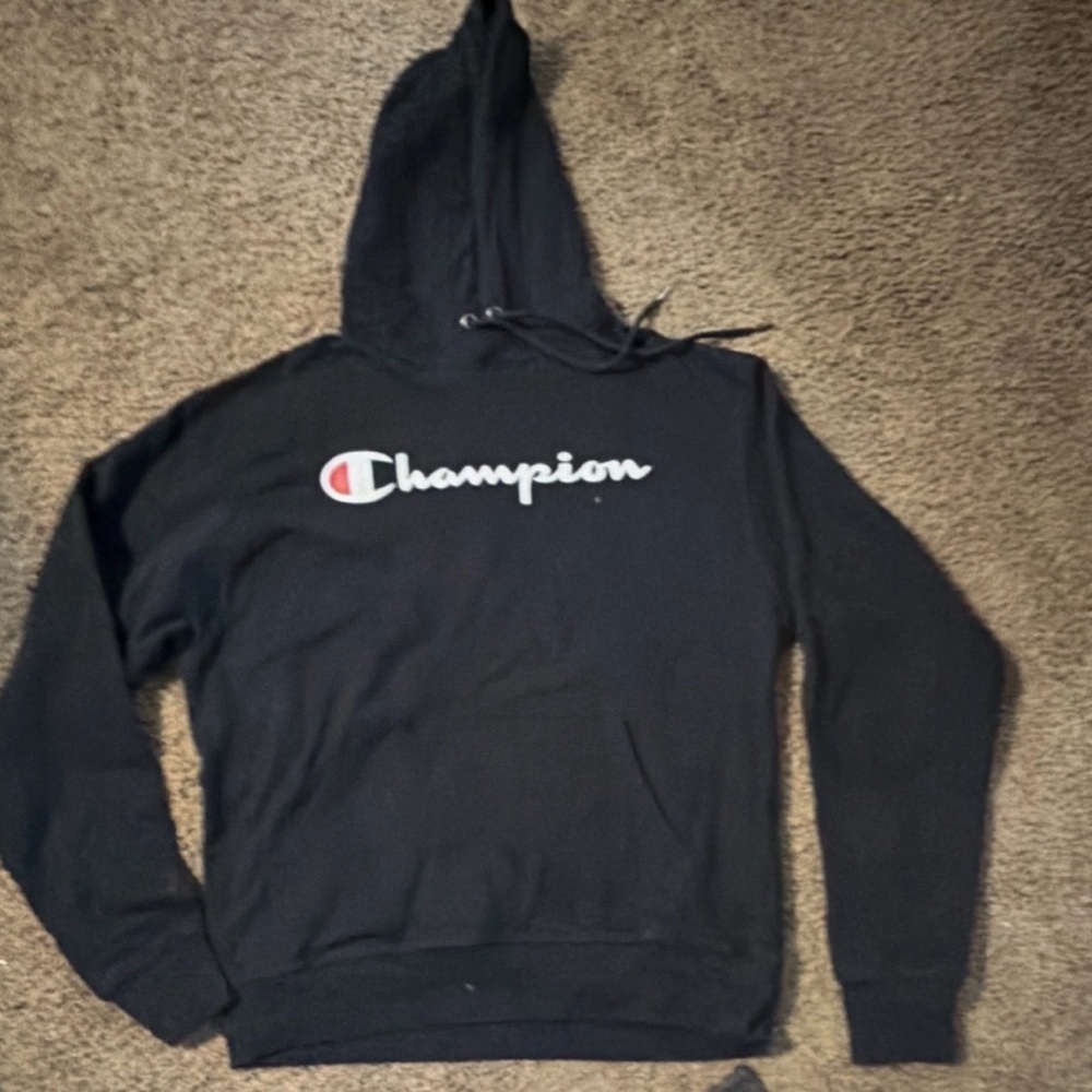 Champion Gray Tag with Blue and Red Logo